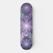 Skateboard Bed of Flowers Trendy Shiny Abstract Fractal Art (Recto)