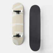 Skateboard Beige Cream Simple Organic Pattern (Recto)