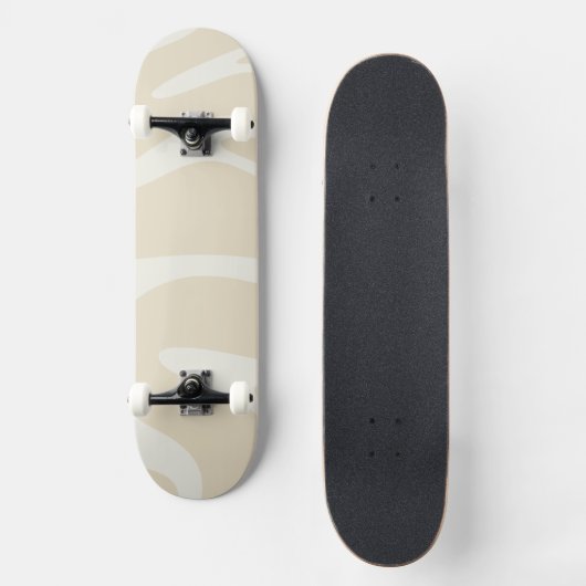 Skateboard Beige Cream Simple Organic Pattern (Recto)