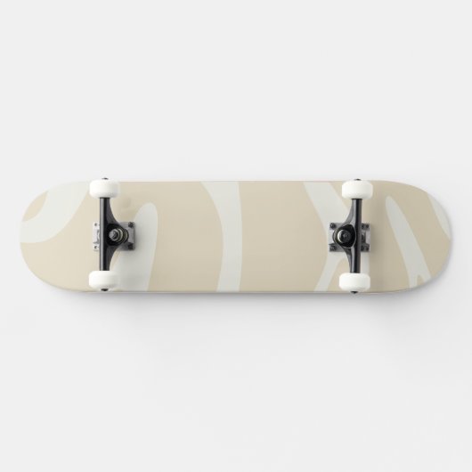 Skateboard Beige Cream Simple Organic Pattern (Horz)