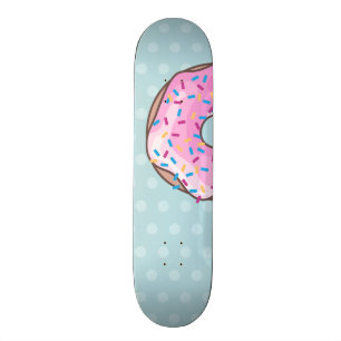 Skateboard Beignet rose de fraise
