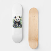 Skateboard Belle aquarelle Panda Bear (Recto)