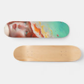 Skateboard Belle artiste Abstraite Red Haired Ginger Girl (Horz)