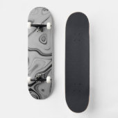 Skateboard Belle belle cendre gris texture couleur Art Imprim (Recto)
