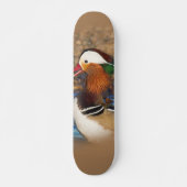 Skateboard Belle Chatty Mandarin Canard sur les rochers (Devant)