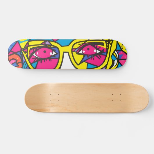 Skateboard Belle femme graffiti murale (Horz)