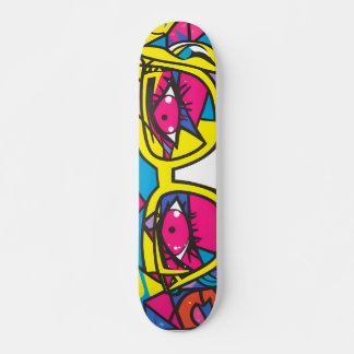 Skateboard Belle femme graffiti murale