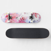 Skateboard Belle fille avec un bouquet des fleurs (Horz)
