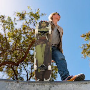 Skateboard Belle Orc Girl Anime