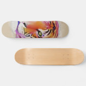 Skateboard Belle peinture couleur Tigre Aquarelle (Horz)