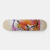 Skateboard Belle peinture couleur Tigre Aquarelle (Horz)