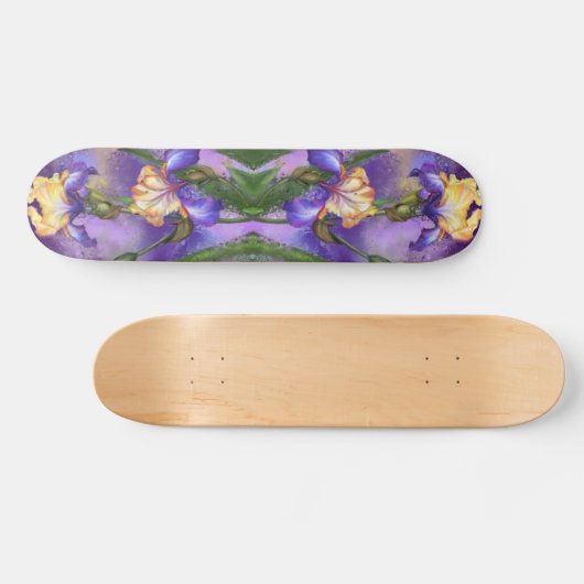 Skateboard Belle planche à rouille Iris Flower (Horz)