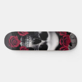 Skateboard Belle Rose foncée et gothique crâne Sigil (Horz)