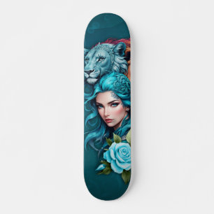 Skateboard Belle tête de femme aux yeux expressifs