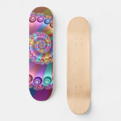 Skateboard Belles couleurs arc-en-ciel Art fractal Abstrait (Recto)
