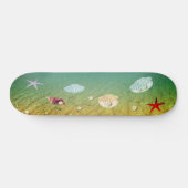Skateboard Belles étoiles de mer et coquilles d'huîtres avec  (Horz)