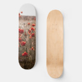 Skateboard belles fleurs de coquelicot (Recto)