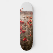 Skateboard belles fleurs de coquelicot (Recto)