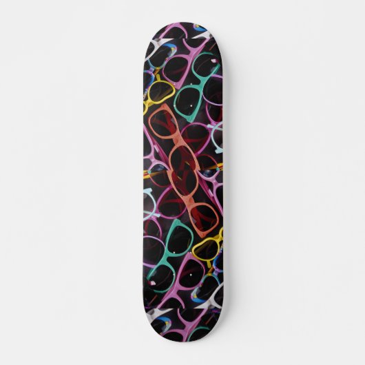 Skateboard Belles lunettes de soleil colorées (Devant)
