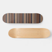 Skateboard Belles rayures bleues brunes (Horz)