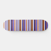 Skateboard Belles rayures bleues orange (Horz)