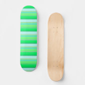 Skateboard Belles rayures vert aqua (Recto)