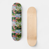 Skateboard Belles roses roses roses, roses rouges, aquarelle  (Recto)