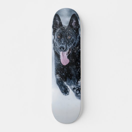 Skateboard Berger allemand noir dans la couverture de duvet d (Devant)