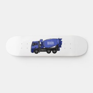 Skateboard Béton mélange camion de transport caricature