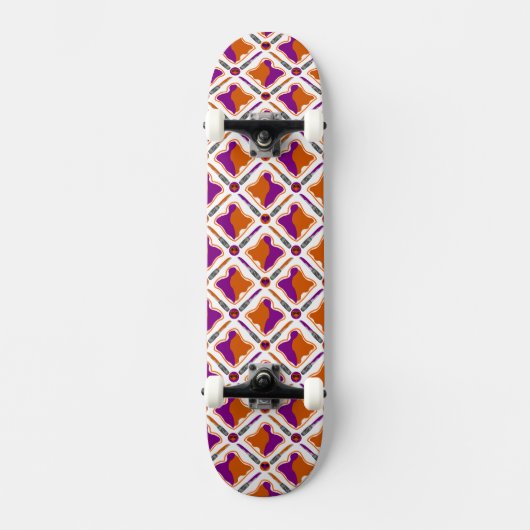 Skateboard Beurre d'arachide et gelée de raisin Motif sans co (Recto)