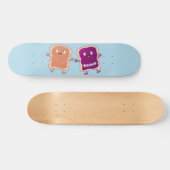 Skateboard Beurre d'arachide mignonne et caricature sandwich  (Horz)