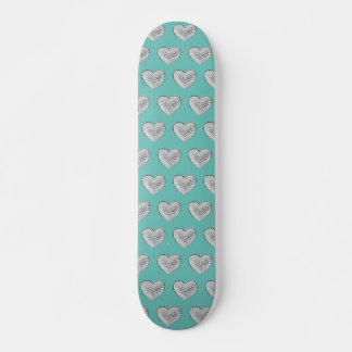 Skateboard Bg bleu coeur diamant