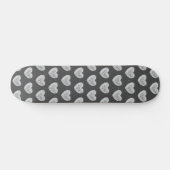 Skateboard Bg gris coeur diamant (Horz)