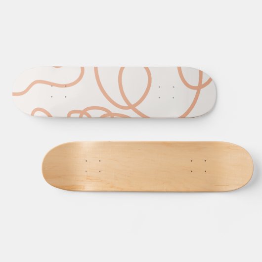 Skateboard Bige neutre Abstrait Mini-trait de trait (Horz)
