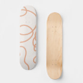 Skateboard Bige neutre Abstrait Mini-trait de trait (Recto)