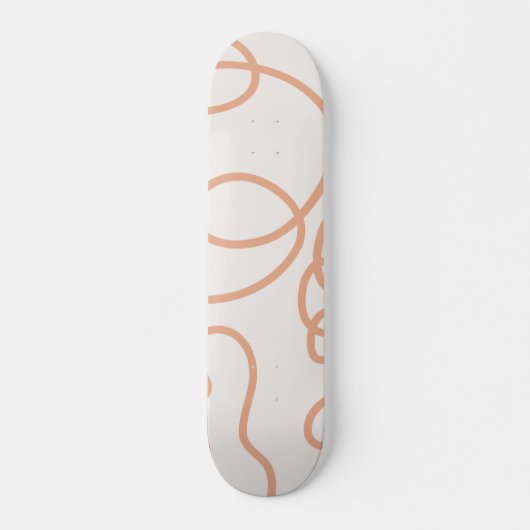 Skateboard Bige neutre Abstrait Mini-trait de trait (Devant)