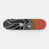 Skateboard Bigfoot Noir Rouge Sasquatch Créature Silhouette (Horz)