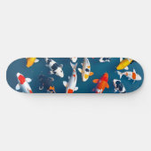 Skateboard Bird's Eye View of Colorful Koi Fish Pond (Horz)