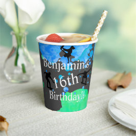 Skateboard Birthday Papieren Bekers