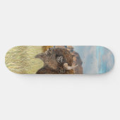 Skateboard Bison Buffalo Art (Horz)