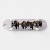 Skateboard Bison en hiver (Horz)