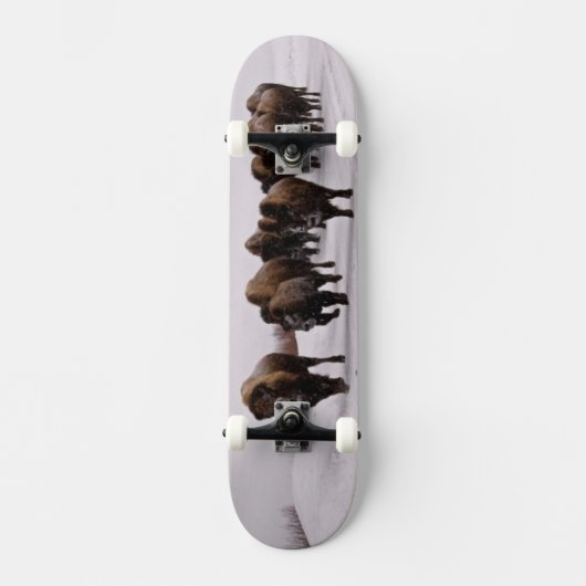 Skateboard Bison en hiver (Recto)
