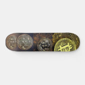 Skateboard Bitcoin Art Design sur Skate (Horz)