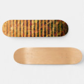 Skateboard Bizarre rayures orange et petits carrés rayés (Horz)