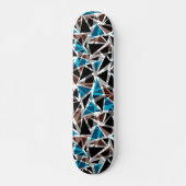 Skateboard Black and Blue, Polygonal, Abstract (Devant)