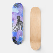 Skateboard - Black and White Octopus (Voorkant)
