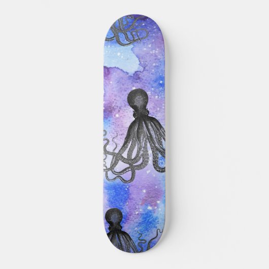 Skateboard - Black and White Octopus (Voorkant)