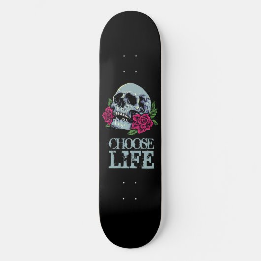 Skateboard Black Blue Skull MOTS POSTIFS (Recto)