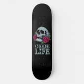 Skateboard Black Blue Skull-POSTEN (Voorkant)