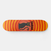 Skateboard Black Cat Custom Ajouter un nom Skate (Horz)